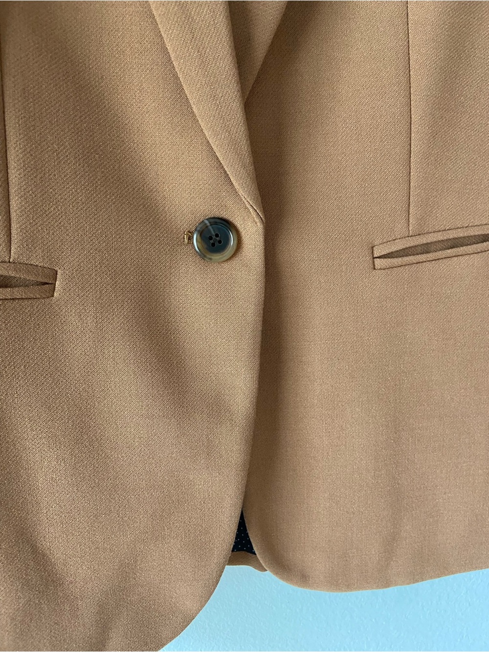 J.Crew Camel Shawl Collar Blazer Size 2 Tailored One Button Career Jacket - Picture 9 of 12